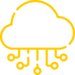 Modern cloud computing infrastructure with interconnected servers and data flow, representing TechSend's innovative cloud solutions for businesses.